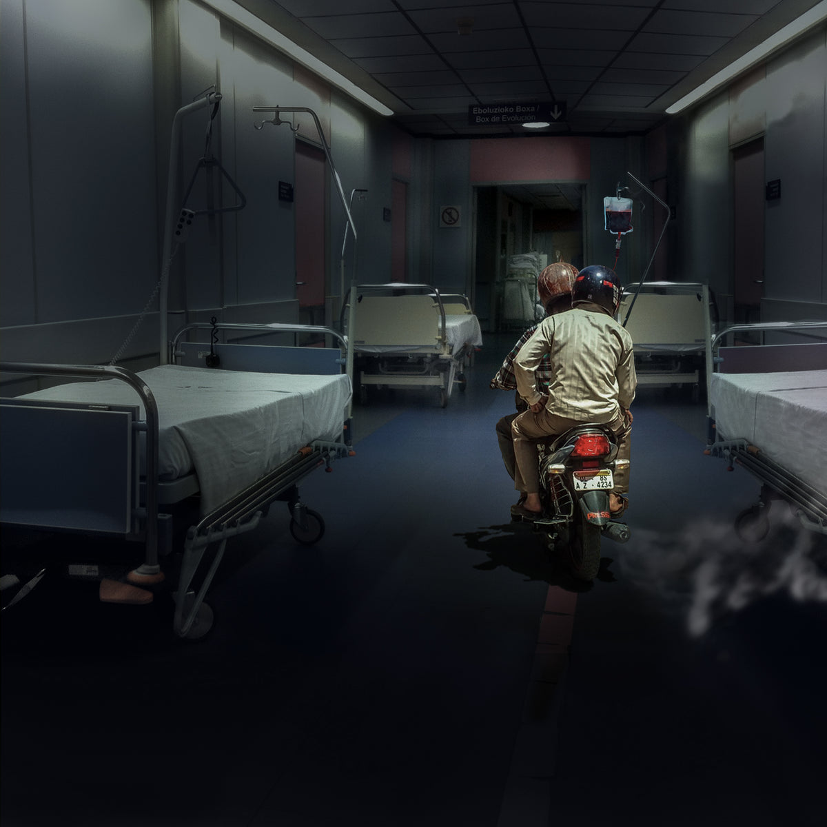 Hospital y moto